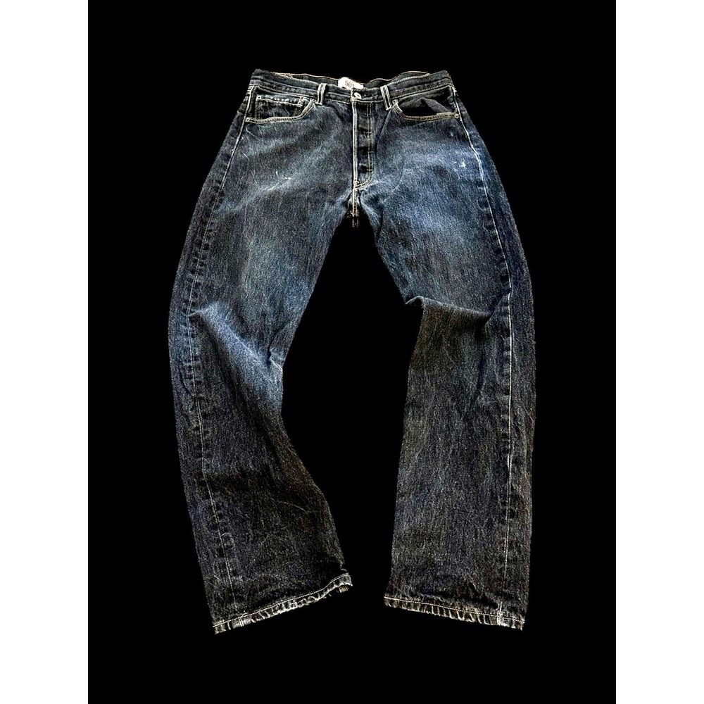 Levi's 501 Jeans Mens 32x30 Dark Wash Button Fly Classic Fit Straight 2000's